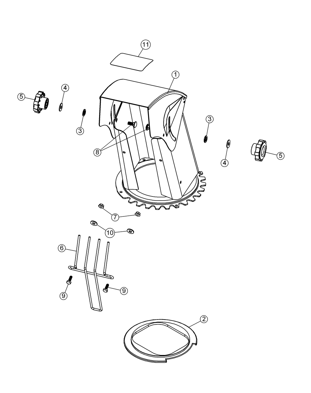 Chute 2012 And After Diagram and Parts List for 19A40019 44Inch-100 Cub Cadet Lawn Tractor